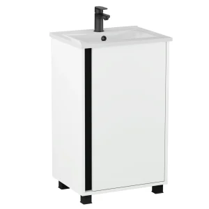 BADEDU LULE Gäste WC Waschtisch Set 51 cm breit