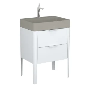 BADEDU SORA Waschbecken mit Unterschrank 60 cm breit