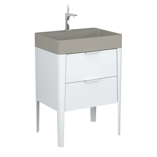 BADEDU SORA Waschbecken mit Unterschrank 60 cm breit