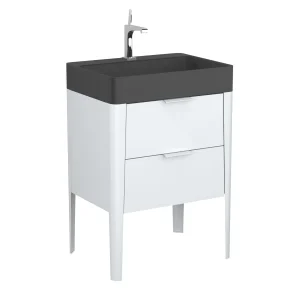BADEDU SORA Waschbecken mit Unterschrank 60 cm breit