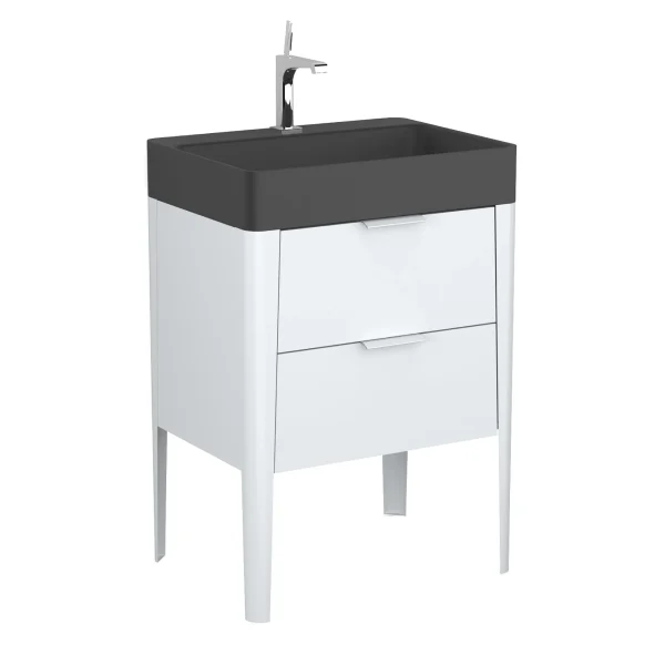 BADEDU SORA Waschbecken mit Unterschrank 60 cm breit