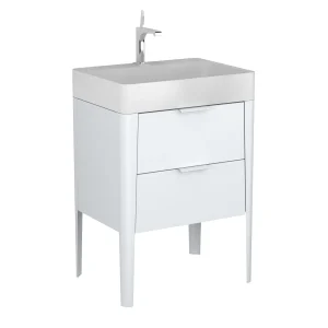 BADEDU SORA Waschbecken mit Unterschrank 60 cm breit