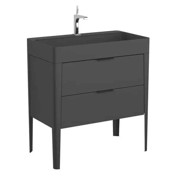 BADEDU SORA Waschbecken mit Unterschrank 80 cm breit
