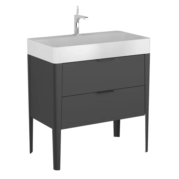 BADEDU SORA Waschbecken mit Unterschrank 80 cm breit
