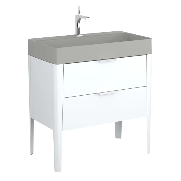 BADEDU SORA Waschbecken mit Unterschrank 80 cm breit