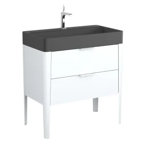 BADEDU SORA Waschbecken mit Unterschrank 80 cm breit