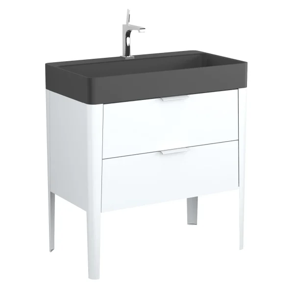 BADEDU SORA Waschbecken mit Unterschrank 80 cm breit