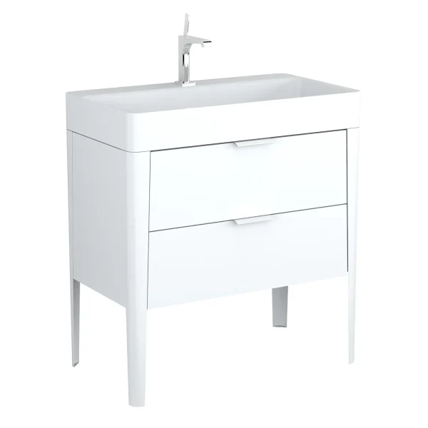 BADEDU SORA Waschbecken mit Unterschrank 80 cm breit