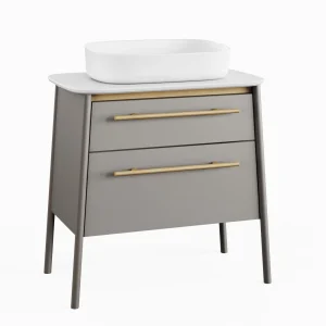 BADEDU TANA Waschbecken mit Unterschrank 80 cm breit