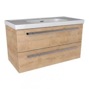 BADEDU TESSANO Waschbecken mit Unterschrank 90 cm breit