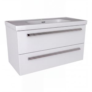 BADEDU TESSANO Waschbecken mit Unterschrank 90 cm breit