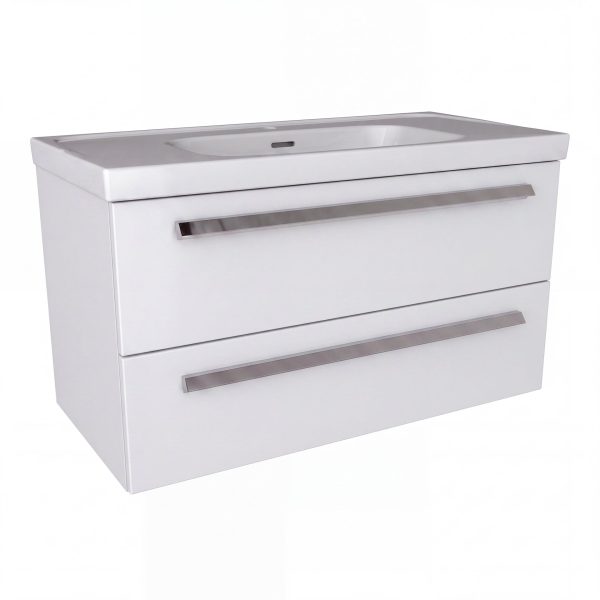 BADEDU TESSANO Waschbecken mit Unterschrank 90 cm breit