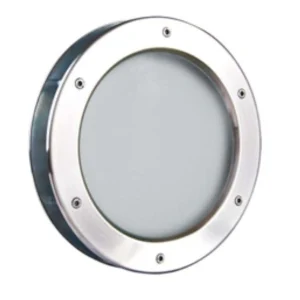 Bullauge ø 400 mm Milchglas Edelstahl mit Teleskoprahmen BT40/1 - einseitig Schrauben