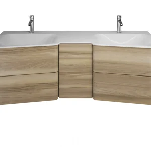 Burgbad BADU Waschbecken mit Unterschrank 152 cm breit