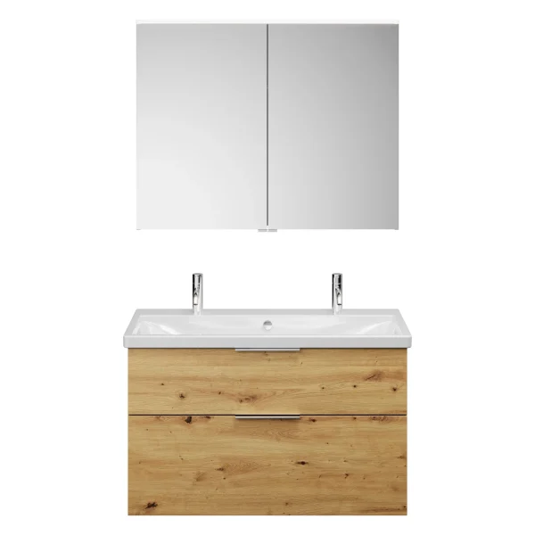 Burgbad EQIO Waschtisch Set mit Spiegelschrank 103 cm breit
