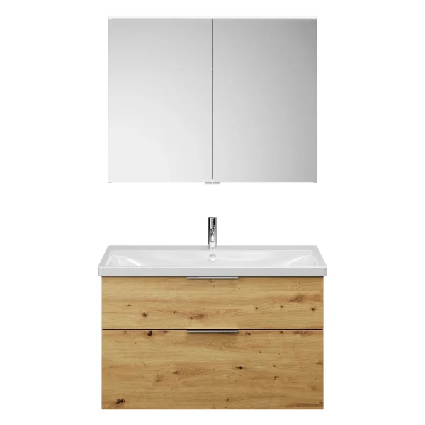 Burgbad EQIO Waschtisch Set mit Spiegelschrank 103 cm breit