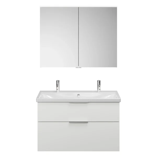 Burgbad EQIO Waschtisch Set mit Spiegelschrank 103 cm breit