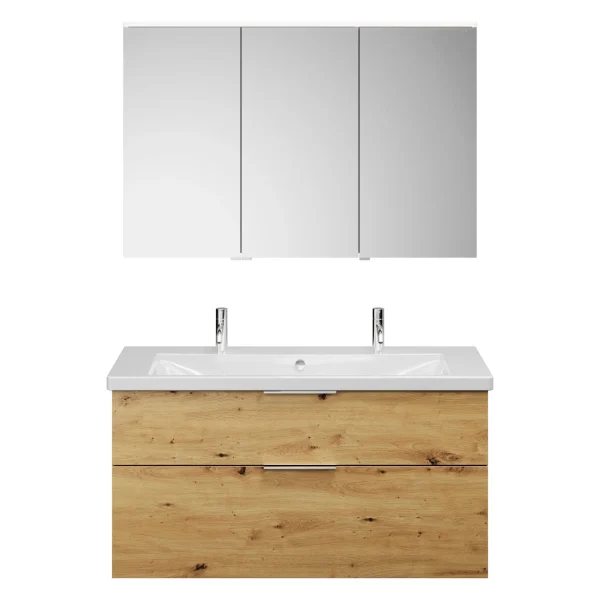 Burgbad EQIO Waschtisch Set mit Spiegelschrank 123 cm breit