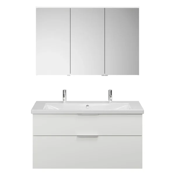 Burgbad EQIO Waschtisch Set mit Spiegelschrank 123 cm breit