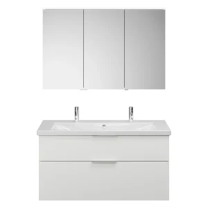 Burgbad EQIO Waschtisch Set mit Spiegelschrank 123 cm breit