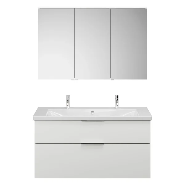 Burgbad EQIO Waschtisch Set mit Spiegelschrank 123 cm breit