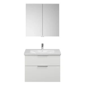 Burgbad EQIO Waschtisch Set mit Spiegelschrank 83 cm breit