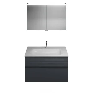 Burgbad FIUMO Waschtisch Set mit Spiegelschrank 102 cm breit