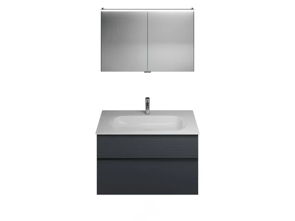 Burgbad FIUMO Waschtisch Set mit Spiegelschrank 102 cm breit