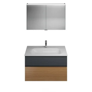 Burgbad FIUMO Waschtisch Set mit Spiegelschrank 102 cm breit