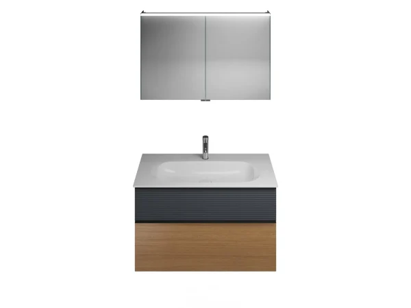 Burgbad FIUMO Waschtisch Set mit Spiegelschrank 102 cm breit