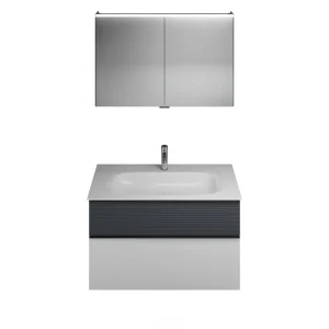 Burgbad FIUMO Waschtisch Set mit Spiegelschrank 102 cm breit