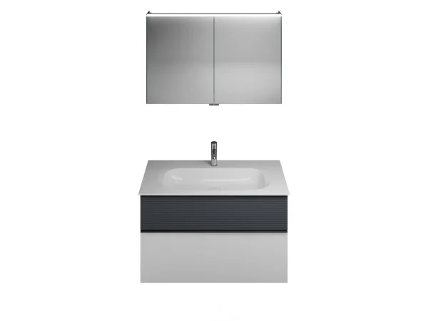 Burgbad FIUMO Waschtisch Set mit Spiegelschrank 102 cm breit