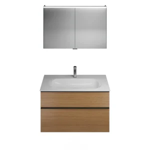 Burgbad FIUMO Waschtisch Set mit Spiegelschrank 102 cm breit