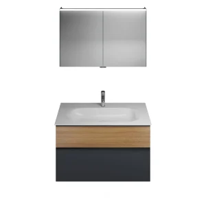 Burgbad FIUMO Waschtisch Set mit Spiegelschrank 102 cm breit