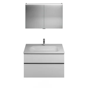 Burgbad FIUMO Waschtisch Set mit Spiegelschrank 102 cm breit