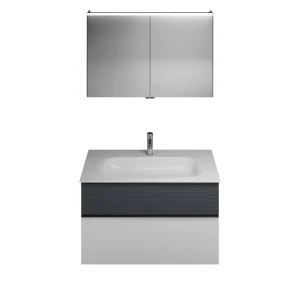 Burgbad FIUMO Waschtisch Set mit Spiegelschrank 102 cm breit