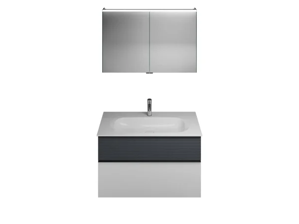 Burgbad FIUMO Waschtisch Set mit Spiegelschrank 102 cm breit