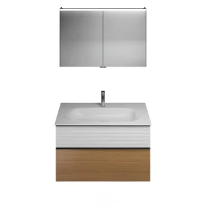 Burgbad FIUMO Waschtisch Set mit Spiegelschrank 102 cm breit
