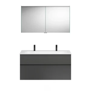 Burgbad FIUMO Waschtisch Set mit Spiegelschrank 122 cm breit