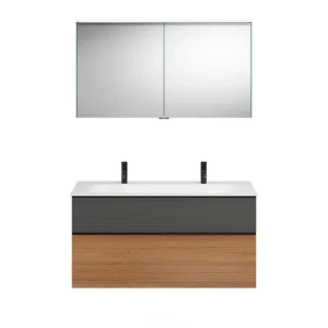 Burgbad FIUMO Waschtisch Set mit Spiegelschrank 122 cm breit