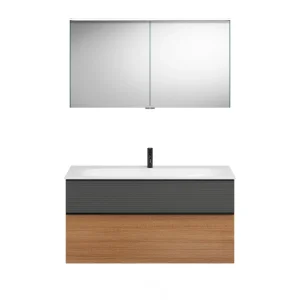 Burgbad FIUMO Waschtisch Set mit Spiegelschrank 122 cm breit