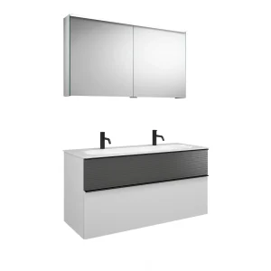 Burgbad FIUMO Waschtisch Set mit Spiegelschrank 122 cm breit