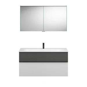 Burgbad FIUMO Waschtisch Set mit Spiegelschrank 122 cm breit