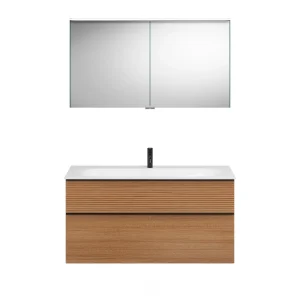 Burgbad FIUMO Waschtisch Set mit Spiegelschrank 122 cm breit