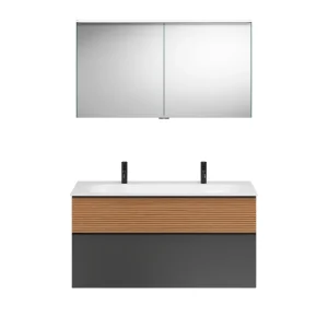 Burgbad FIUMO Waschtisch Set mit Spiegelschrank 122 cm breit