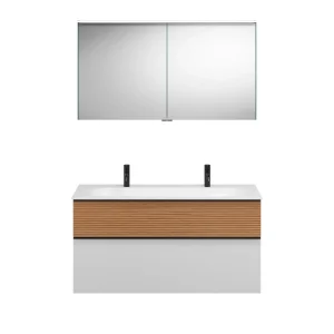 Burgbad FIUMO Waschtisch Set mit Spiegelschrank 122 cm breit
