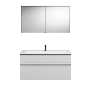Burgbad FIUMO Waschtisch Set mit Spiegelschrank 122 cm breit