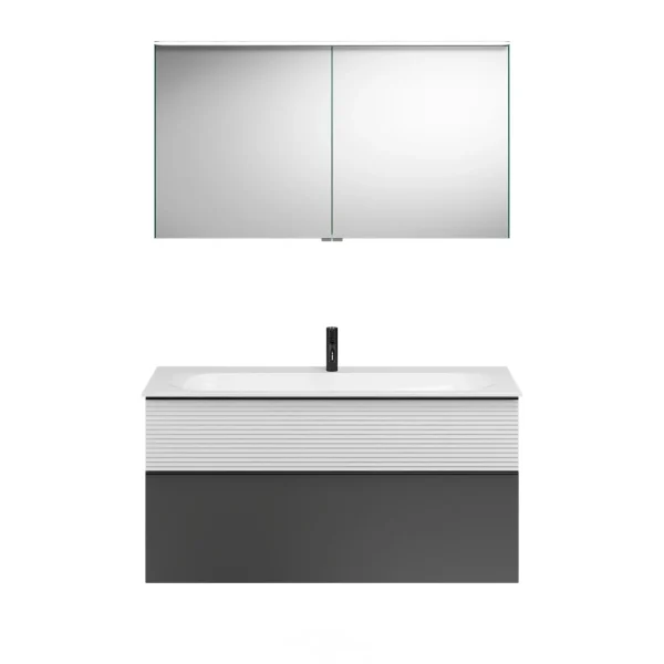 Burgbad FIUMO Waschtisch Set mit Spiegelschrank 122 cm breit