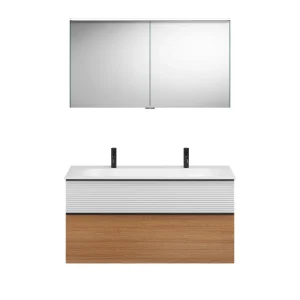 Burgbad FIUMO Waschtisch Set mit Spiegelschrank 122 cm breit