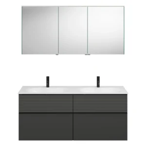 Burgbad FIUMO Waschtisch Set mit Spiegelschrank 142 cm breit